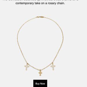 Vitaly confessional necklace - gold cross chain